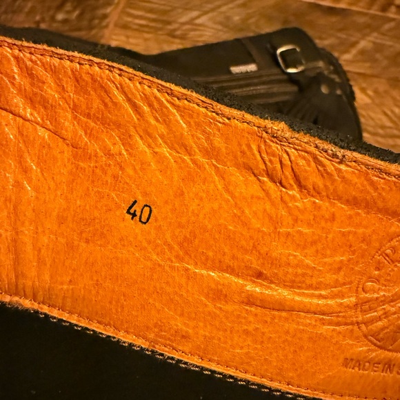 Penelope Chilvers Black Suede Mid-Calf Tassel Boots - Picture 10 of 10